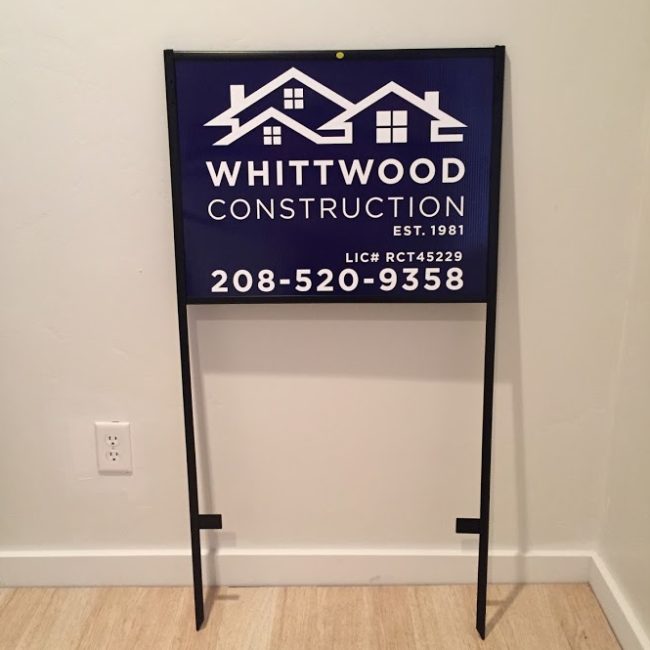 durable lawn frame with sign