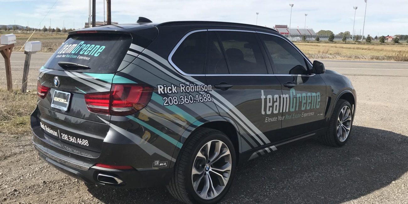 Team Greene BMW SUV partial wrap