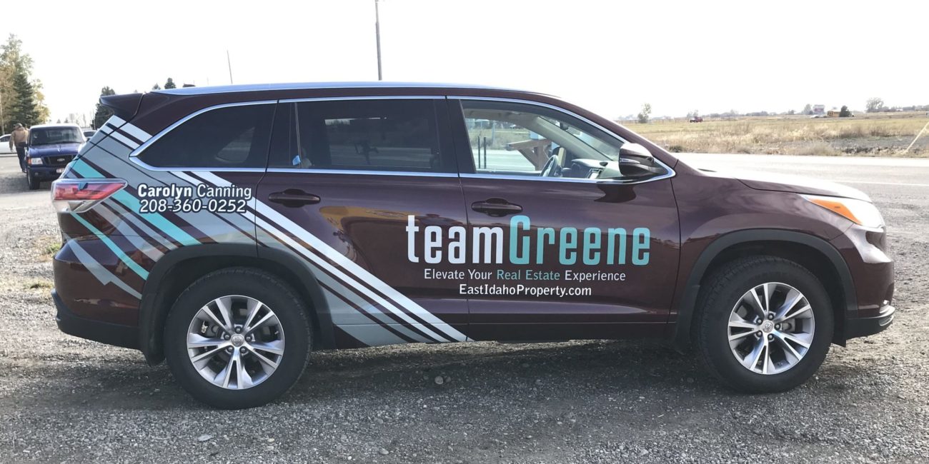 Team Greene SUV partial wrap