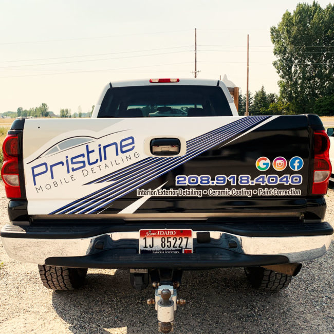 Pristine Mobile Detailing partial truck wrap4