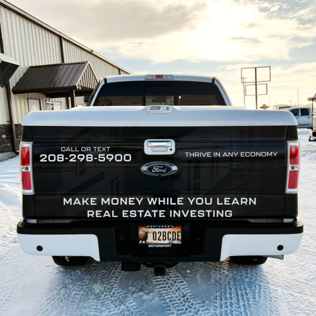 Make Money partial wrap truck1