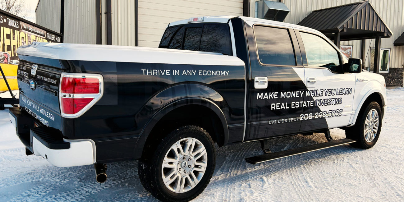 Make Money partial wrap truck2