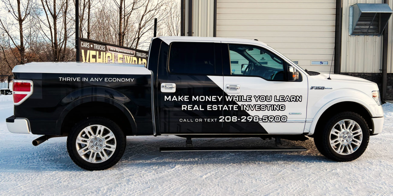 Make Money partial wrap truck3