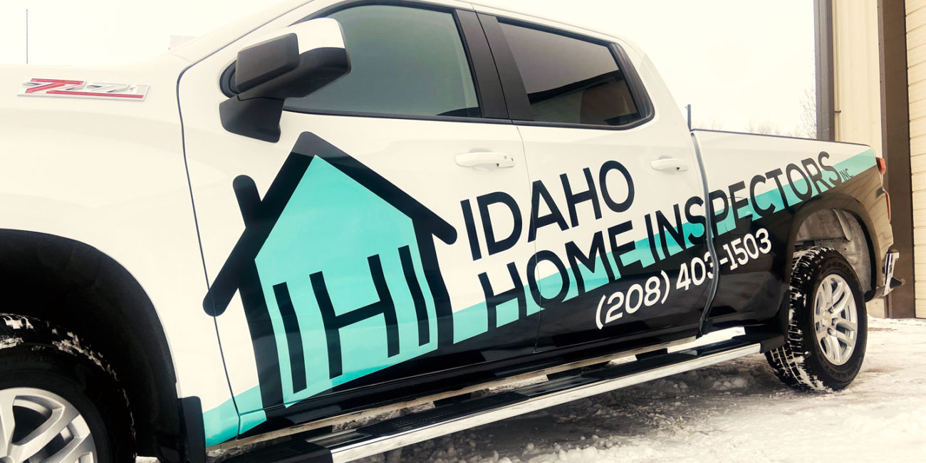 ID Home Inspectors partial truck wrap 2