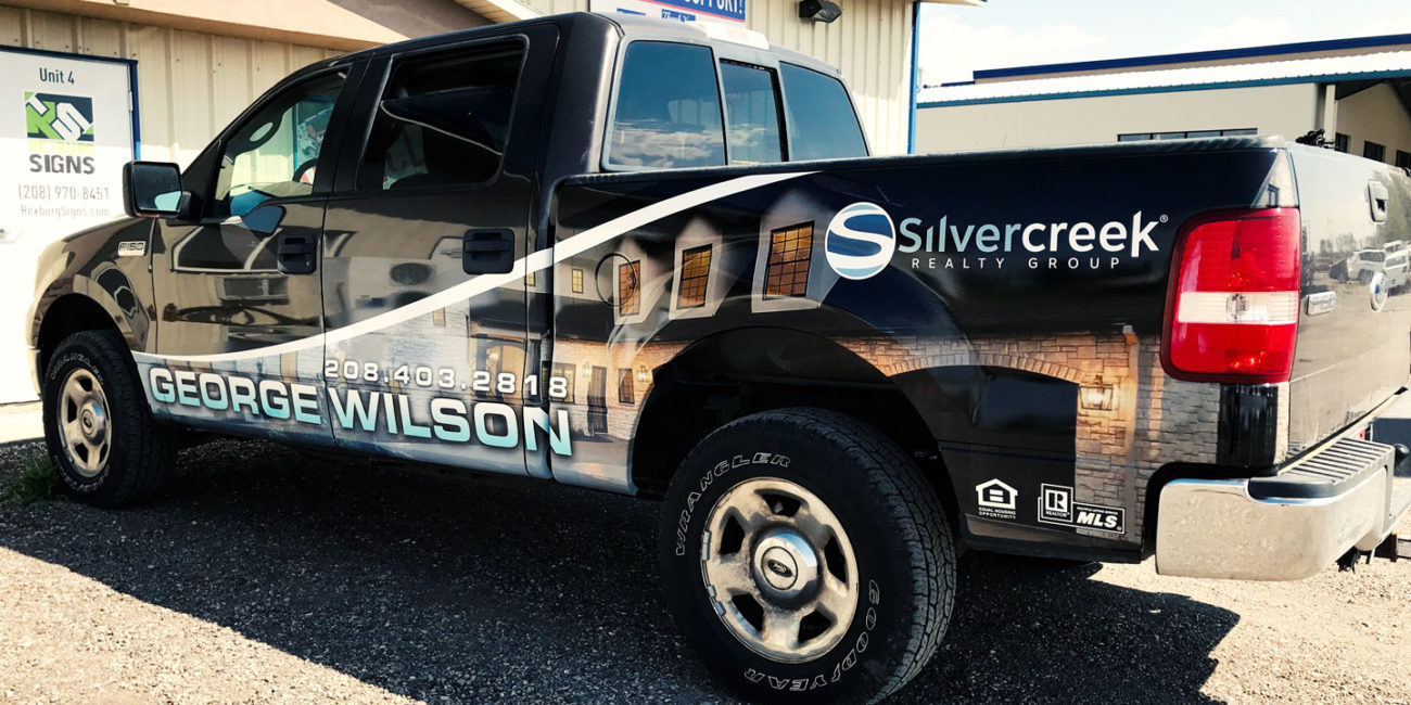 Silvercreek Realty - truck partial wrap 1