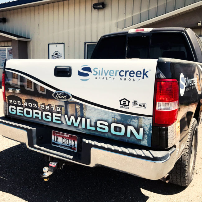 Silvercreek Realty - truck partial wrap 2