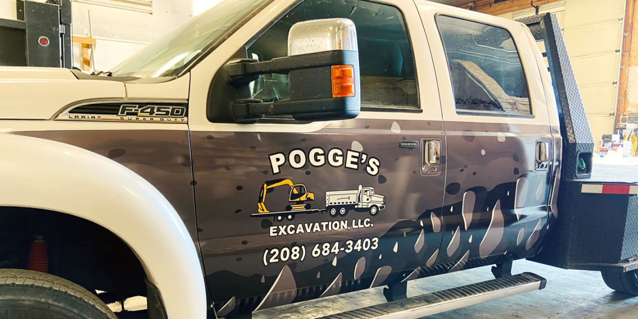 Pogge's Excavation partial truck wrap1