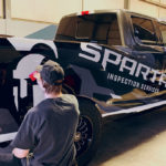 Spartan Inspection Services partial truck wrap2