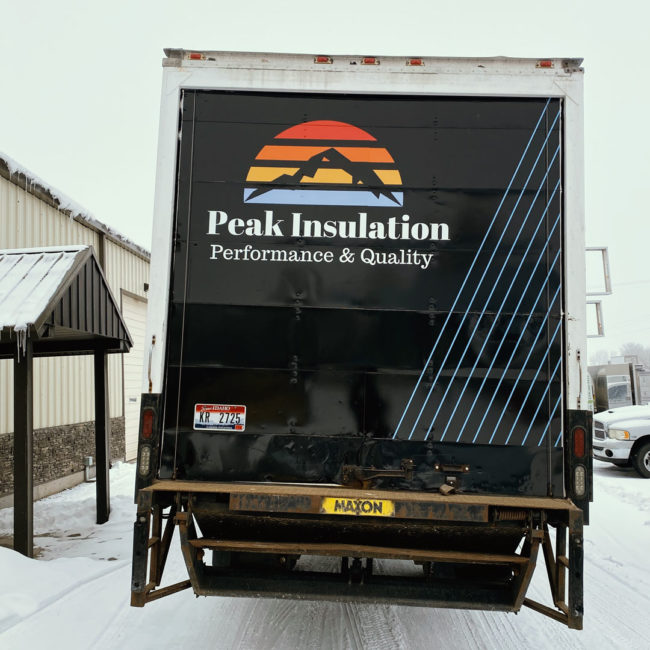 Peak Insulation box truck wrap 2