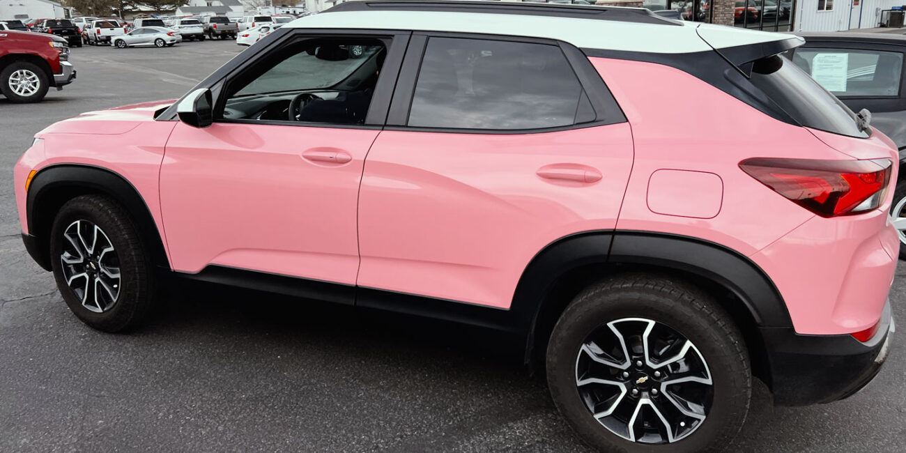 Courtney-pink-chevy color change wrap