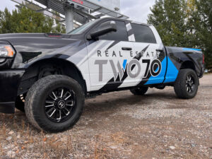 real estate broker truck wrap