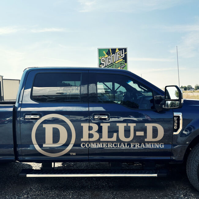 Blu D blue truck decals1