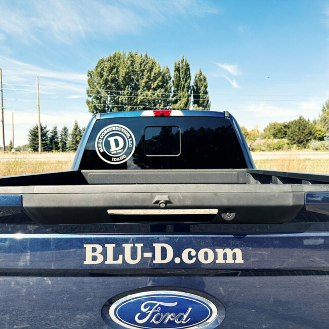 Blu D blue truck decals2