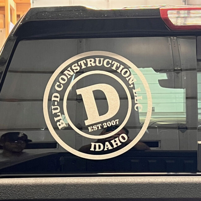 Blu D brushed aluminum vinyl decals2